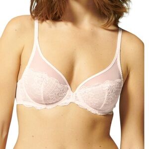 Simone Perele Reve Full Coverage Plunging Bra Sakura Pink